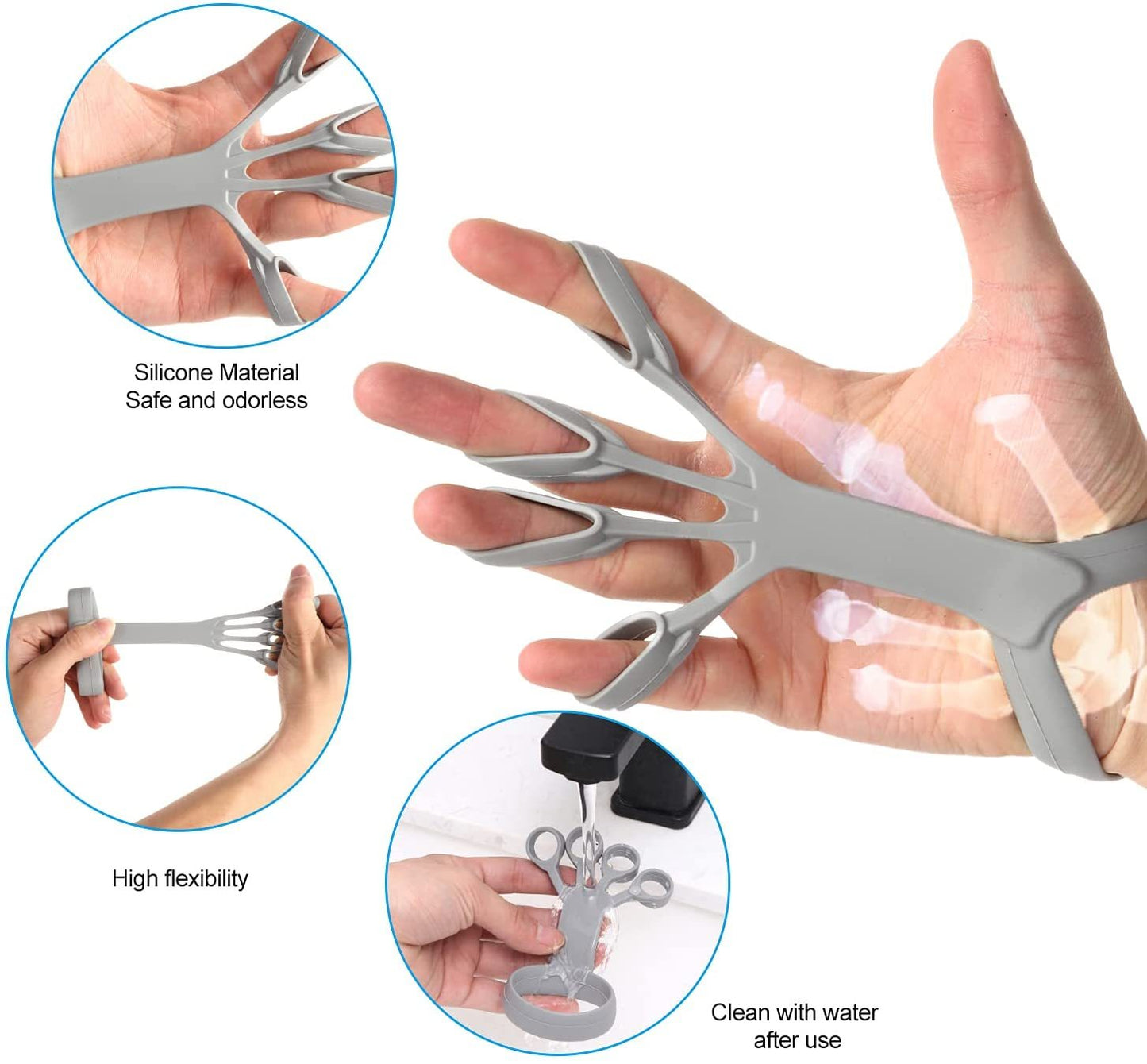 💪 #StrongerHands: Silicone Finger Exercise Grip Trainer for Pain Relief & Strength! ✋✨